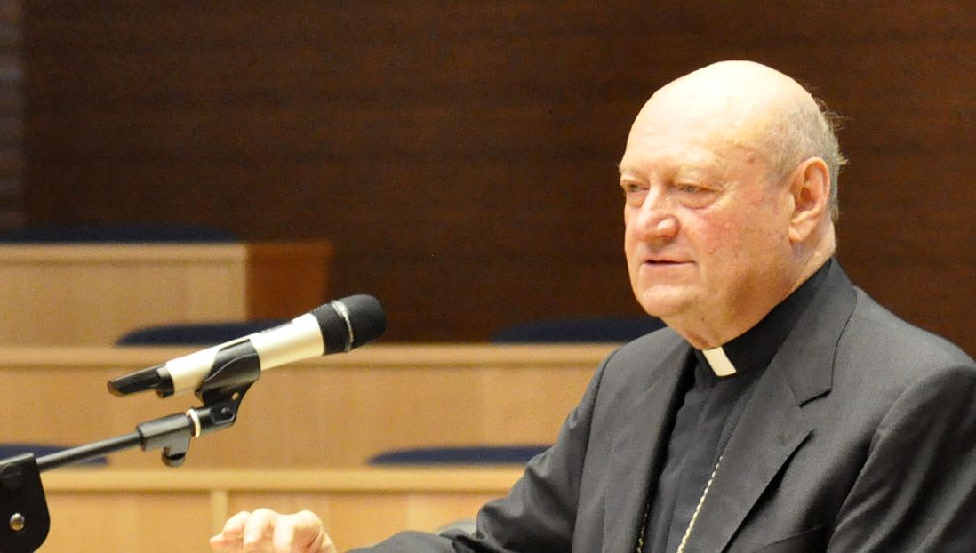 Cardinal Gianfranco Ravasi during the Discerning Leadership course at the Jesuit General Curia in Rome