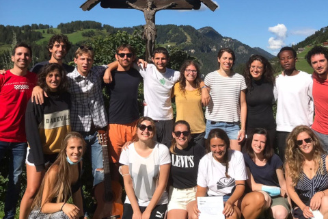 Young people during a Jesuit camp in Selva di Val Gardena