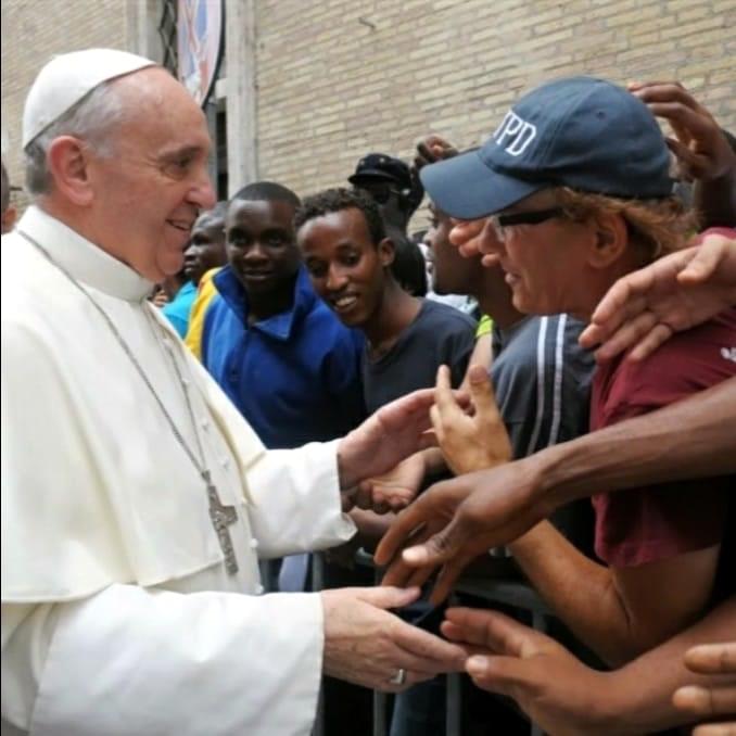 Papa Francesco in visita al Centro Astalli - Servizio dei gesuiti per i Rifugiati