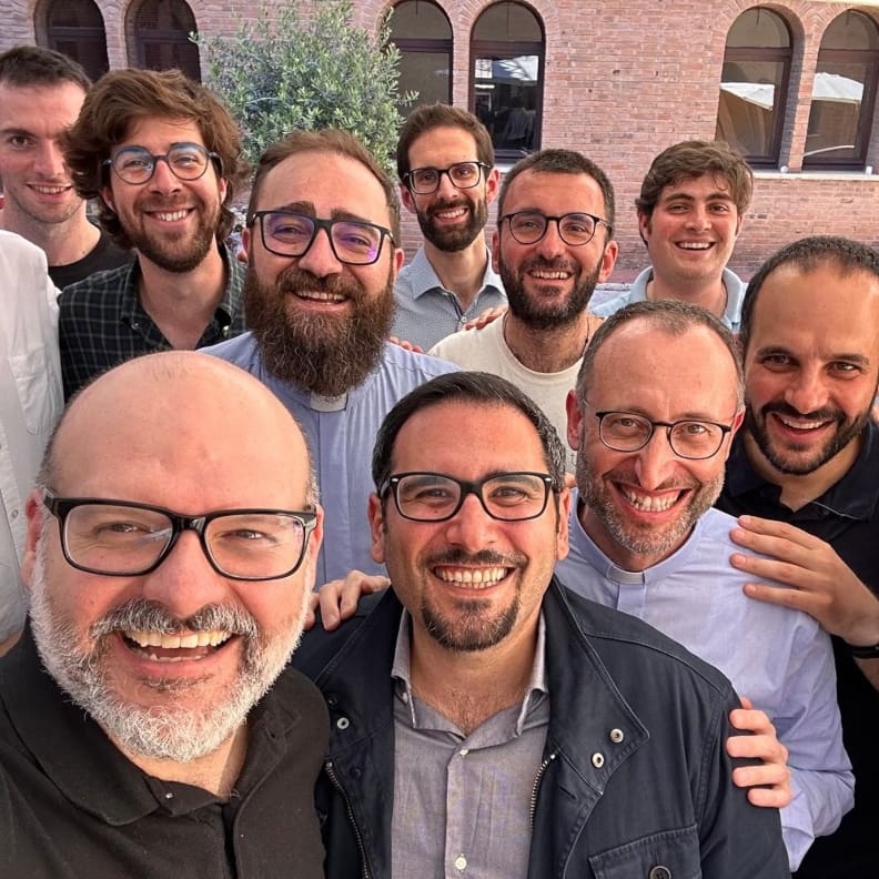 Group image with several young Jesuits