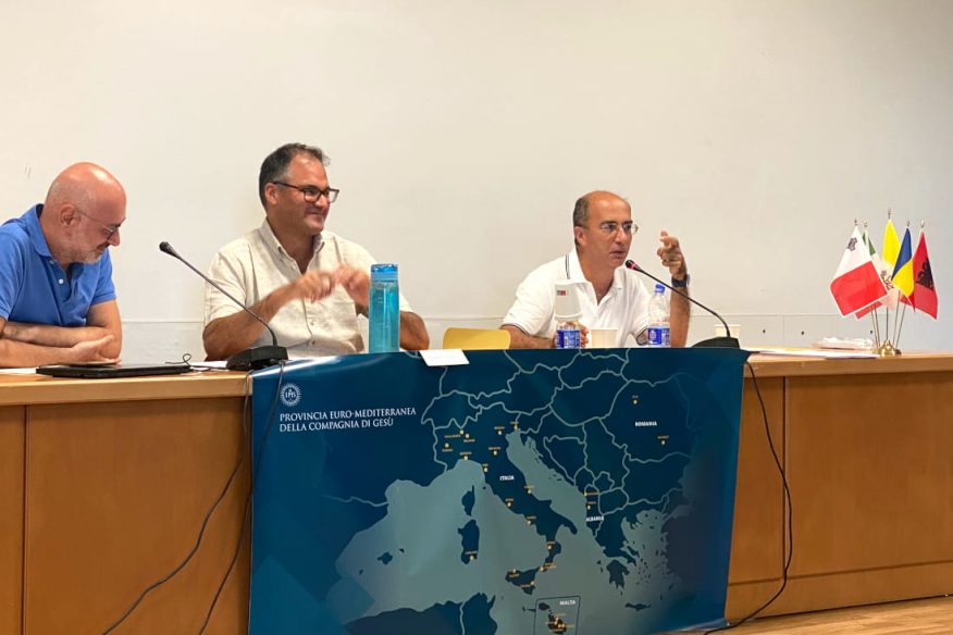 Fr Giuseppe Riggio, Fr. Ronny Alessio, Fr. Luciano Larivera at the Second Provincial Congregation of the Euro.Mediterranean Province of the Society of Jesus